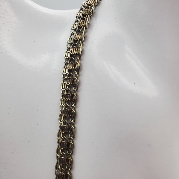 Loft tassel bushel‎ gold tone necklace N1426 - Picture 3 of 5